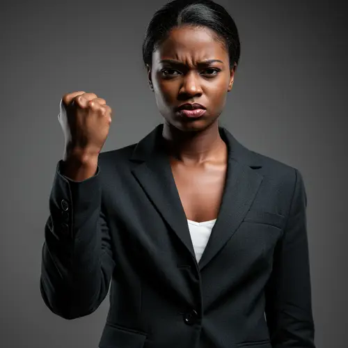 Empowered Black Woman in Business Suit