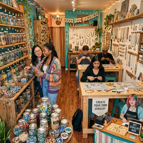 DIY Bead Jewelry Store: Colorful Beads & Handcrafted Designs