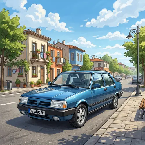 Tofaş Doğan SLX Illustration - Popular Turkish Car Model