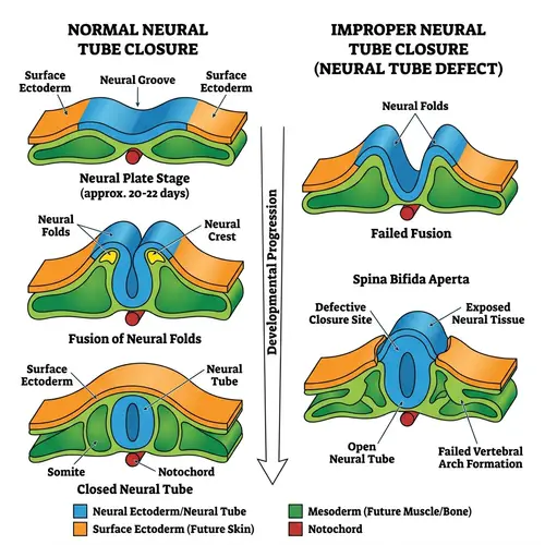 Embryonic Development: Neural Tube Closure & Disorders