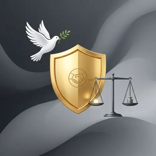 Anti-Corruption, Justice, and Peace - Minimalist Visual Concept