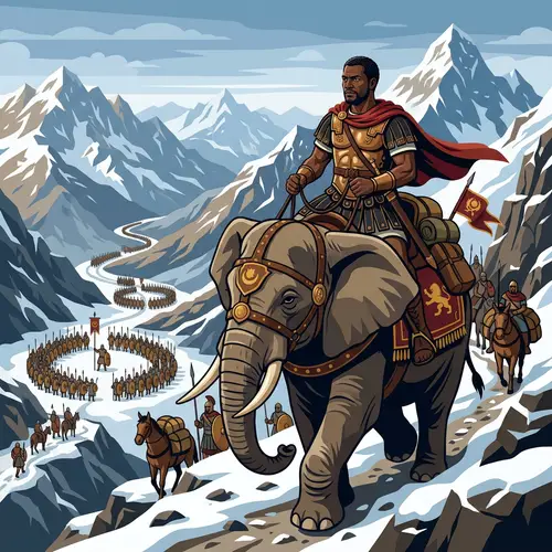 Hannibal Barca: Carthaginian Military Commander Vector Illustration