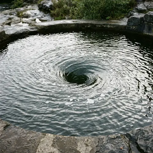 Realistic Whirlpool in Water Pool - Nature's Vortex