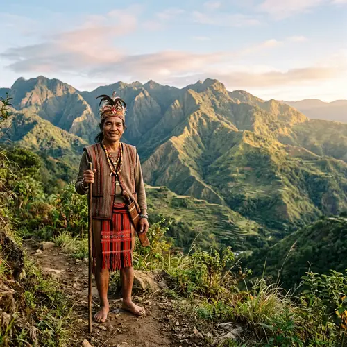 Igorot Tribe Man in Serene Nature Setting