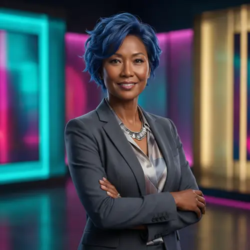 Elegant 3D Portrait of a Middle-Aged Asian Woman