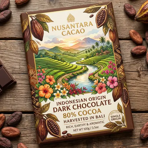 Chocolate Bar Packaging Inspired by Indonesian Landscape