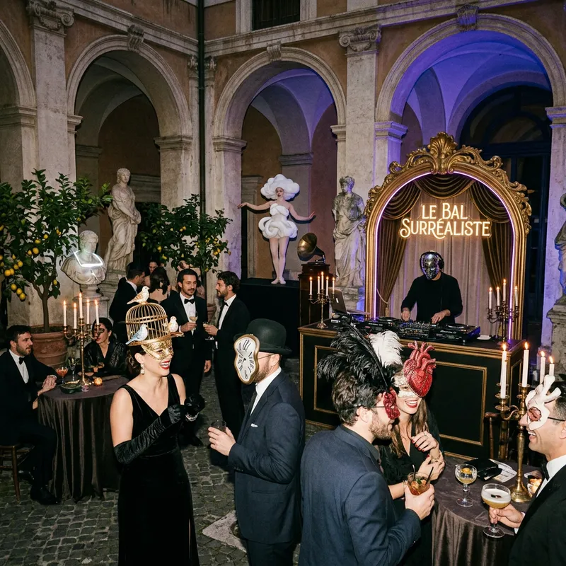 Le Bal Surrealiste: Secret Party with Baroque Atmosphere in Rome