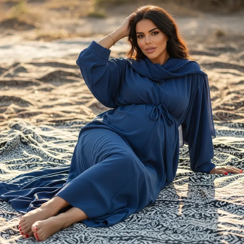 Beautiful Arab Pregnant Woman in Abaya
