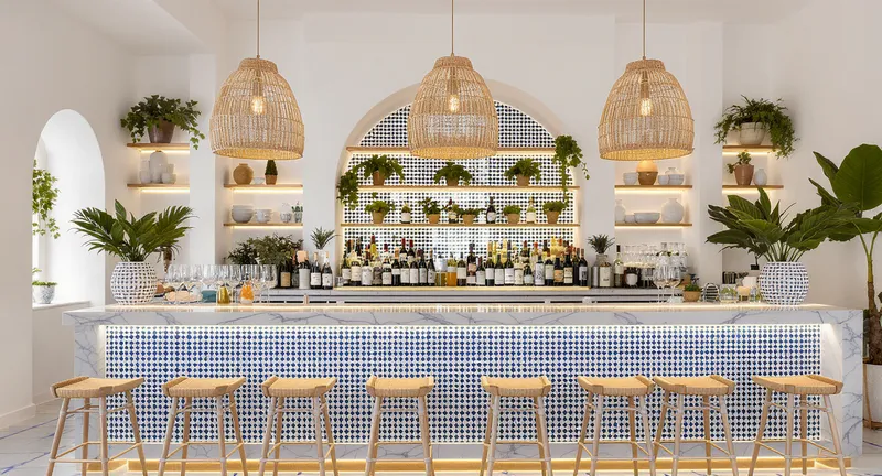 Elegant Mediterranean Restaurant Bar Experience