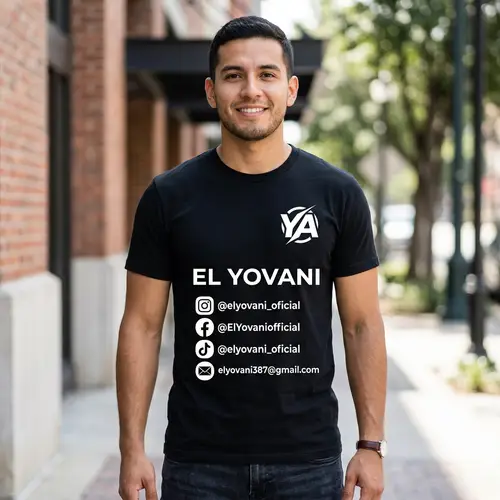Custom Black Shirt Design - EL YOVANI