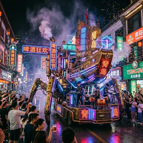 Chinese Beer Carnival: Cyberpunk Style Mechanical Contraption