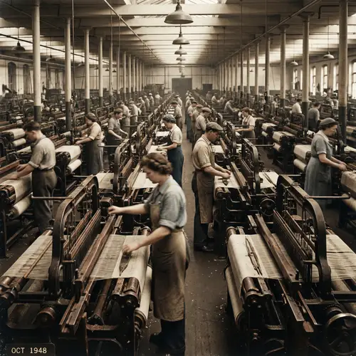 Textile Factory Floor Production | Industrial Photography Documentary Style