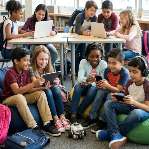 Children Engaging with Modern Technology