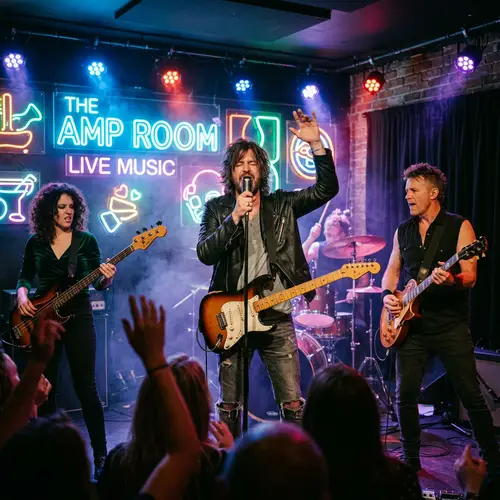 Rock Band Live in Neon Lights