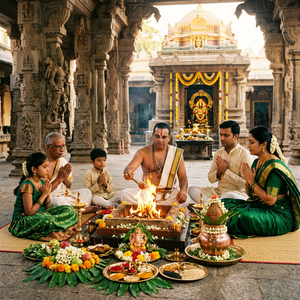 Traditional temple family puja reference