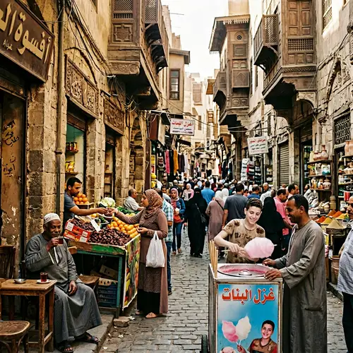 Authentic Egyptian Neighborhood Street Scene | Local Commerce & Life