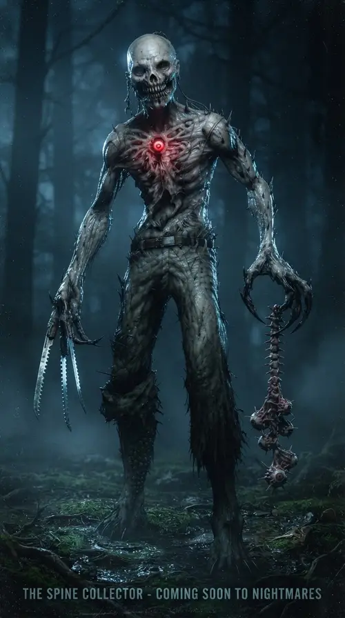 Terrifying Skeletal Monster Character Poster