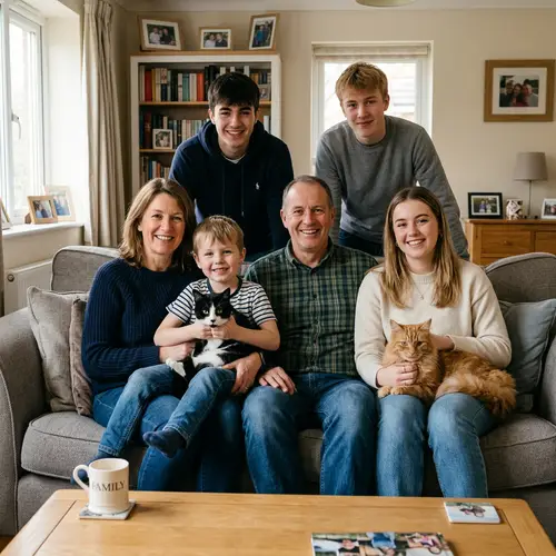 Family Life with Kids and Cats