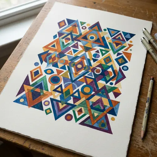 Colorful Abstract Geometric Patterns: Uncovering the Mystery