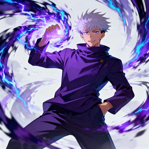 Hyper-Realistic Satoru Gojo Anime Illustration