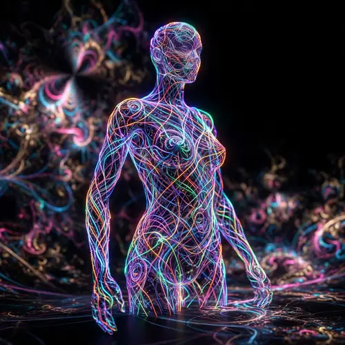 Multicolored Quantum Entanglement Mannequin in Fractal Setting