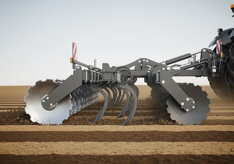 Realistic Agricultural Cultivator Illustration