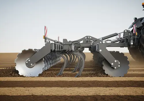 Realistic Agricultural Cultivator Illustration