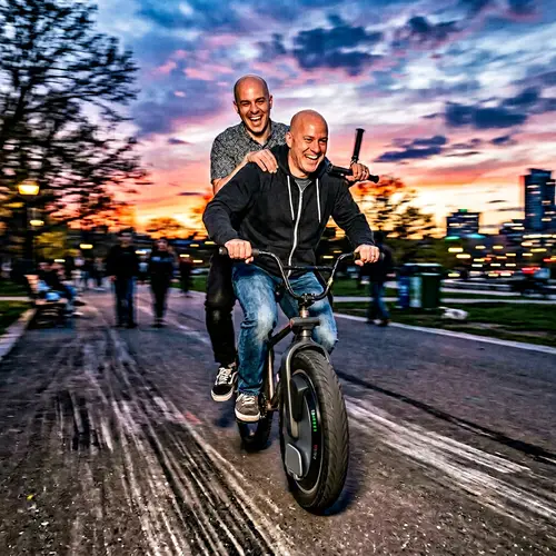 Two Bald Men on a Monocycle Adventure