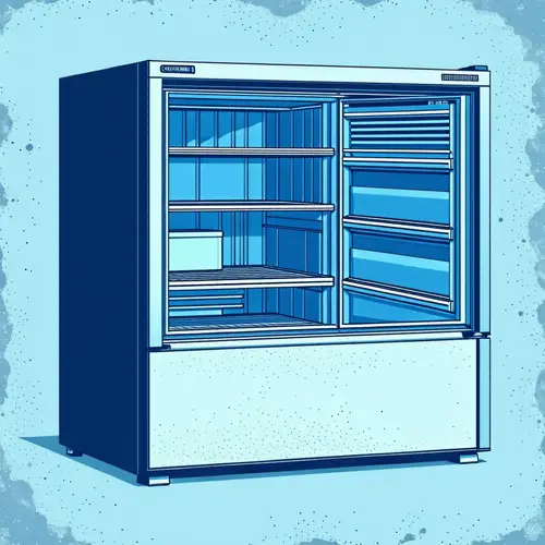 Deep Freezer Vector Blue - Top Quality Graphics