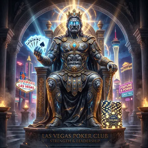 Epic Las Vegas Poker Club Statue Illustration