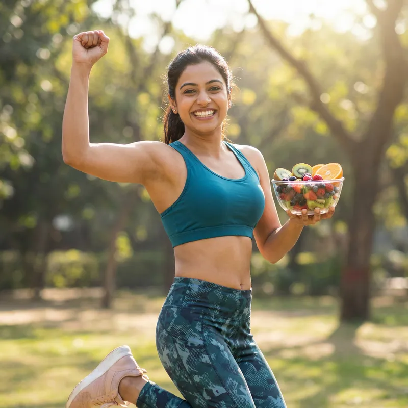 Energetic Woman Fueled by Vital Vitamins | Healthy Lifestyle