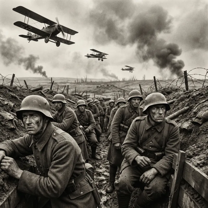 World War Representation: Soldiers in Trenches & Vintage Planes