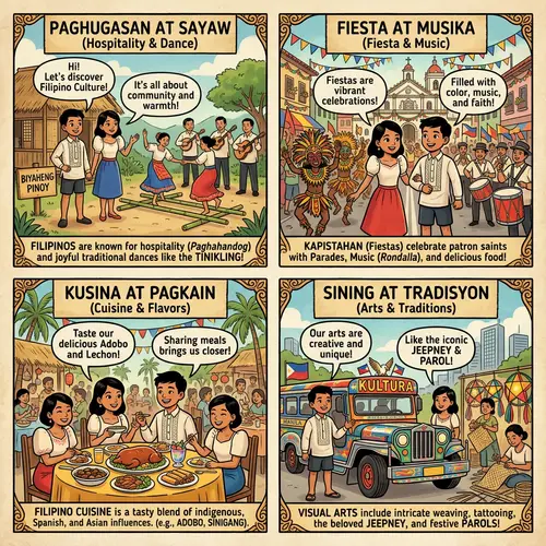 Filipino Culture Comic Strip: Vibrant Folklore Illustrations