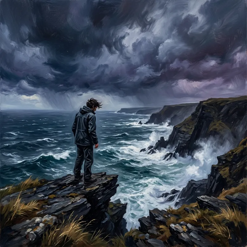 Stormy Ocean View from a Cliff | Landscape Photography