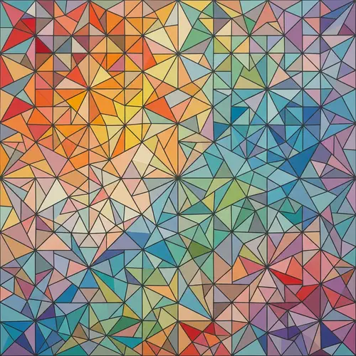 Colorful Triangle Tessellation | Geometric Mosaic Design
