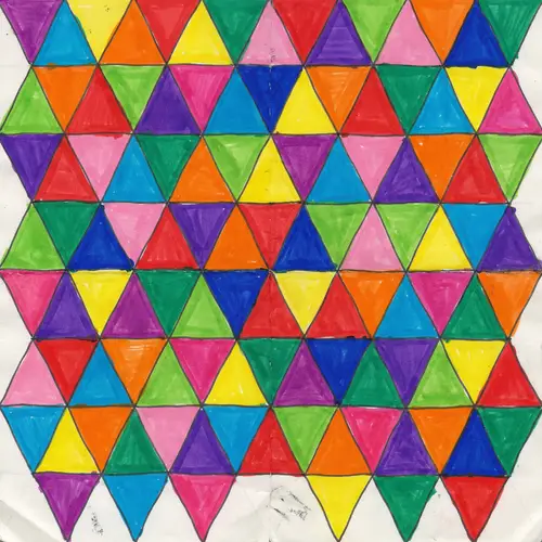 Colorful Triangle Tessellation Art for Kids | Creative Geometric Patterns