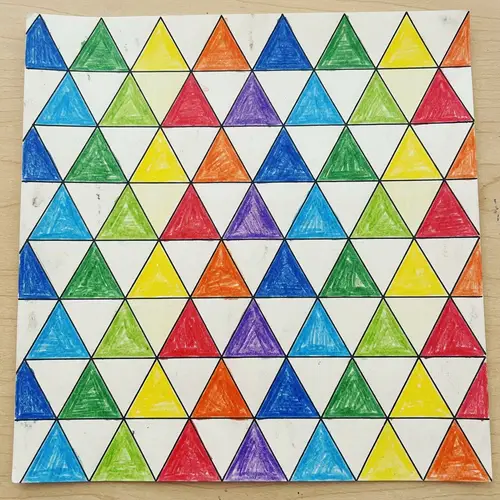 Colorful Triangle Tessellation | Student Art Project
