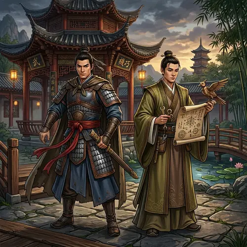 Ancient Chinese Swordsman and Inventor: Tale of Power and Ingenuity