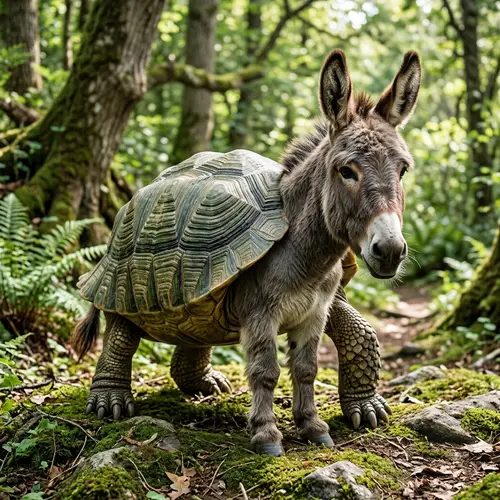 Unique Donkey-Turtle Avatar Creation | Tailored Creature Design