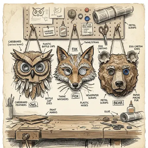 Recycled Animal Masks Craft Ideas