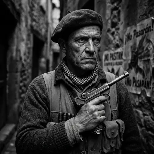 Antifascist Militiaman with Luger P08 Pistol | Spanish Civil War