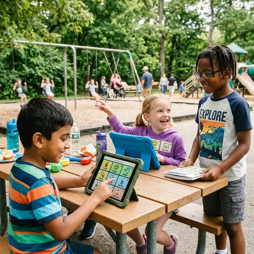 Neurodivergent Children Using AAC Lamp Talker in Community