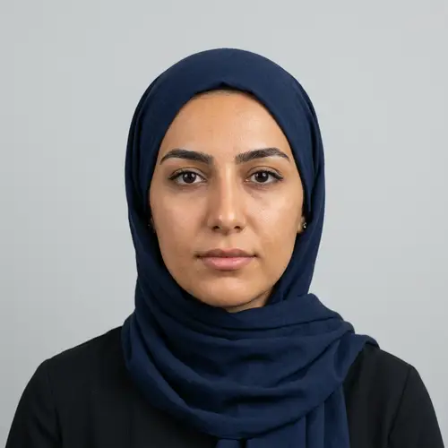 Realistic Persian Woman ID Photo with Hijab