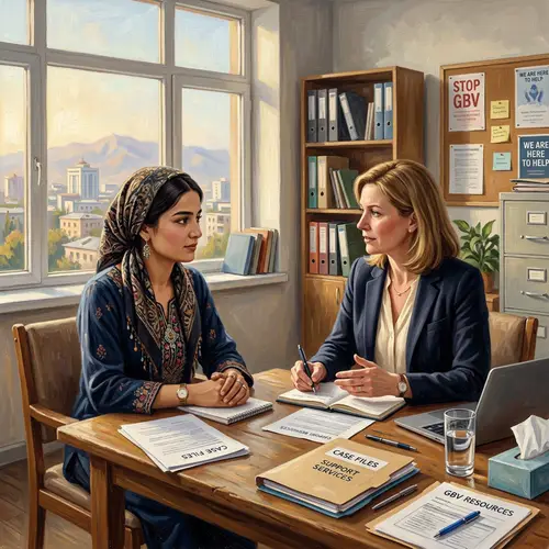 Meeting between Tajik Girl and Caucasian Woman | Gender-based Violence Help