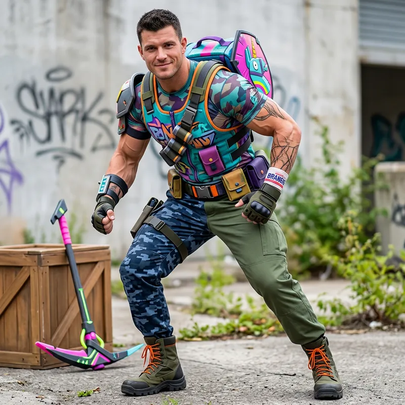 Muscular Man Maurice in Epic Fortnite Apparel