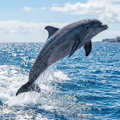 Playful Dolphin Leaping in Sparkling Ocean | Marine Life Beauty