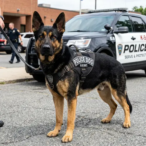 Robust German Shepherd Police Dog | Expert Law Enforcement Canine