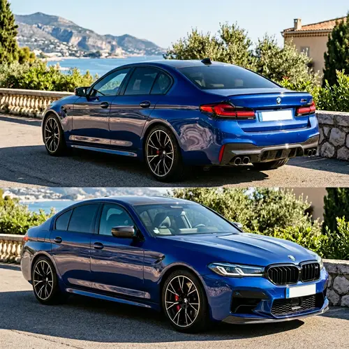 Sleek Design: Detailed View of BMW M5 Car