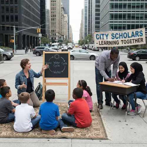 Inclusive Outdoor Classroom in Urban City | Educational Diversity