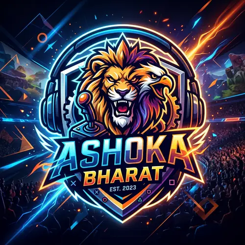 Ashoka Bharat eSports Logo Design | Vibrant & Energetic Gaming Branding
